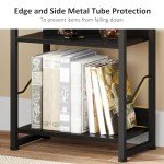 Tall 5-Tier Narrow Black Bookshelf for Any Room