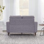 Lynnwood Mid-Century Modern Upholstered Loveseat - Gray