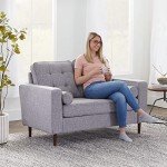 Lynnwood Mid-Century Modern Upholstered Loveseat - Gray
