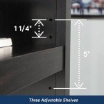 Sauder Estate Black 5-Shelf Bookcase Storage Unit