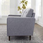 Lynnwood Mid-Century Modern Upholstered Loveseat - Gray