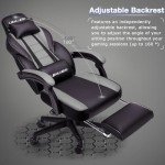 Ergonomic Gaming Chair with Footrest and Support