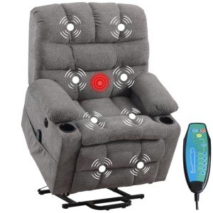 Phoenix Home Ergonomic Power Lift Recliner with Massage