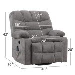 Phoenix Home Ergonomic Power Lift Recliner with Massage
