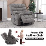 Phoenix Home Ergonomic Power Lift Recliner with Massage