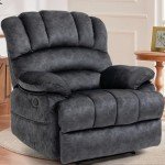 Large Push Back Recliner Chair with Footrest