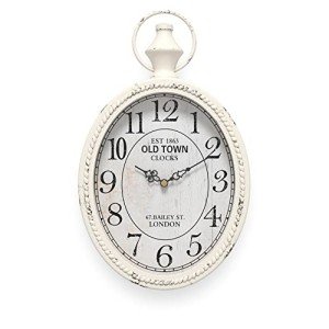 Vintage Oval Wall Clock - Silent Battery Operated