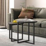 Modern Round Coffee Table Set – 2 Pieces