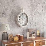 Vintage Oval Wall Clock - Silent Battery Operated