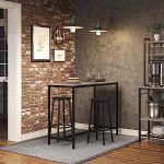 Stylish Set of 2 Black Bar Stools