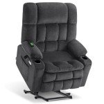 Large Dual Motor Lift Recliner with Massage & Heat