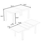 Expandable Wooden Dining Table for 6-8 People