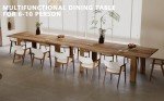 Expandable Wooden Dining Table for 6-8 People