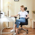 Ergonomic Rolling Office Chair with Adjustable Features
