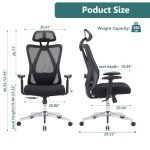 Ergonomic Rolling Office Chair with Adjustable Features