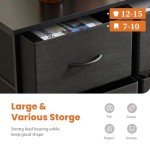 Tall 10-Drawer Dresser with Fabric Bins