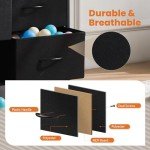 Tall 10-Drawer Dresser with Fabric Bins