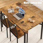 Brown Kitchen Table and Chairs Set for Small Spaces