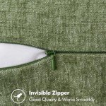 Sage Green Chenille Throw Pillow Covers - Set of 2