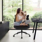 Ergonomic Armless Office Desk Chair with Wheels