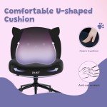 Ergonomic Armless Office Desk Chair with Wheels