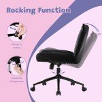 Ergonomic Armless Office Desk Chair with Wheels