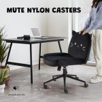 Ergonomic Armless Office Desk Chair with Wheels