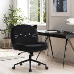 Ergonomic Armless Office Desk Chair with Wheels