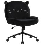 Ergonomic Armless Office Desk Chair with Wheels