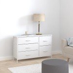 White 5-Drawer Dresser for Kids' Bedroom