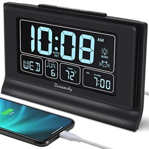 DreamSky Alarm Clock with USB Port and Dimmer