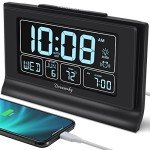 DreamSky Alarm Clock with USB Port and Dimmer