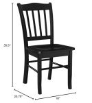 Boraam Black Shaker Dining Chairs, Set of 2