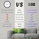 LED Digital Wall Clock with Large Display