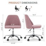 Modern Pink Rolling Office Desk Chair with Comfort