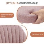 Modern Pink Rolling Office Desk Chair with Comfort