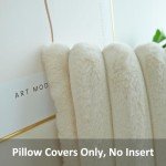 Faux Fur Plush Decorative Throw Pillow Covers - 2 Pack
