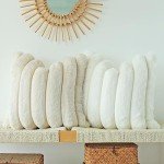 Faux Fur Plush Decorative Throw Pillow Covers - 2 Pack