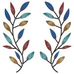Metal Tree Leaf Wall Art – Elegant 2-Piece Set