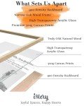 Trendy Newspaper Wall Art Print in Beige Frame