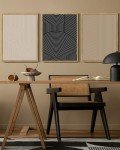 Mid-Century Modern Abstract Framed Wall Art