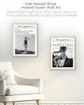 Trendy Newspaper Wall Art Print in Beige Frame