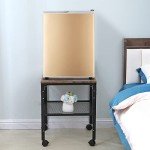 Rustic Adjustable Height 2-Tier End Table