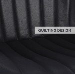 Modern Set of 4 Black Dining Chairs with Comfy Backrest