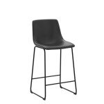 Modern Faux Leather Bar Stools Set of 2
