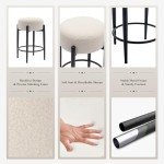 Modern Cream Bar Stools Set of 4