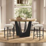 Modern Cream Bar Stools Set of 4