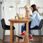 Modern Faux Leather Bar Stools Set of 2