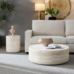 JURMALYN Modern Round Coffee Table Set of 2