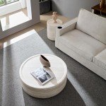 JURMALYN Modern Round Coffee Table Set of 2